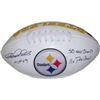 Rod Woodson Signed Pittsburgh Steelers Logo Football 3 Stats- HOF 09, 11 X Pro Bowl & SBXXXV Champ