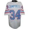 Image 1 : Earl Campbell Houston Oilers Unsigned White TB Custom Jersey XL