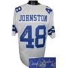 Daryl Johnston Signed Dallas Cowboys White Prostyle Jersey Moose- Johnston Hologram