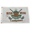 Image 1 : Chevy Chase Signed Caddyshack Beaver Logo Bushwood Country Club Golf Pin Flag- PSA Hologram (Enterta