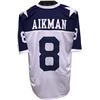 Image 1 : Troy Aikman Dallas Cowboys Unsigned White 2 Star TB Prostyle Jersey XL
