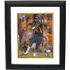 Image 1 : Geno Smith Signed West Virginia Mountaineers 8X10 Photo Custom Framed (Navy Jersey)- JSA Hologram