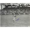 Image 1 : Duke Snider Signed Brooklyn Dodgers B&W Vintage Jumping 16X20 Photo HOF 80- JSA Hologram