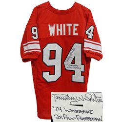 Randy White Maryland Terrapins Signed Red TB Custom Jersey Dual 2X All-American & 74 Lombardi