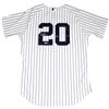 Image 1 : Jorge Posada Signed Posada Retirement Logo Authentic Home Yankees Jersey (MLB Auth)