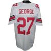 Image 1 : Eddie George Ohio State Buckeyes Unsigned White TB Custom Jersey XL