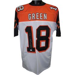 A.J. (AJ) Green Signed Cincinnati Bengals White-Orange-Black Sleeve Pro Style Jersey #18 - JSA Holog