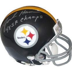 Jack Ham Signed Pittsburgh Steelers TB Replica Mini Helmet Gray Mask 4X SB Champs (Silver Sig)