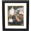 Image 1 : David Toms Signed 8X10 Photo Custom Framed 2001 PGA Championship W/ Trophy (Vertical)