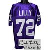 Image 1 : Bob Lilly Signed TCU Horned Frogs Purple Custom Jersey CHOF 81