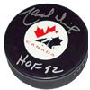 Image 1 : Marcel Dionne Signed Team Canada Hockey Puck HOF 92