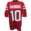 Image 1 : Eli Manning Ole Miss Rebels Unsigned Red Prostyle Jersey XL W/ Blue Trim