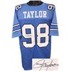 Lawrence Taylor Signed North Carolina Tar Heels Blue TB Custom Jersey XL