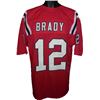 Image 1 : Tom Brady New England Patriots Unsigned Red TB Prostyle Jersey XL