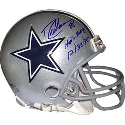 Drew Pearson Signed Dallas Cowboys Mini Helmet Hail Mary 12/28/75