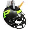 Image 1 : Purdue Boilermakers (Black Matte & Neon) NCAA Football Schutt Mini Helmet Desk Caddy