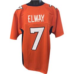 John Elway Denver Broncos Unsigned Orange TB Prostyle Jersey XL