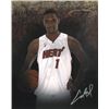 Image 1 : Chris Bosh Signed Miami Heat 8X10 Photo #1 (Silver Sig)