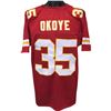 Image 1 : Christian Okoye Kansas City Chiefs Unsigned Red TB Prostyle Jersey XL