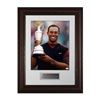 Image 1 : Tiger Woods Unsigned 2005 British Open At St. Andrews W/ Trophy 16X20 Photo Leather Framed
