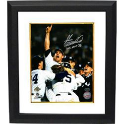 John Wetteland Signed New York Yankees 8X10 Photo Custom Framed WS MVP 96 (Vertical Celebration)