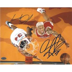 Dennis Rodman Signed Chicago Bulls 8X10 Photo W/ Charles Oakley