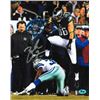 Zach Ertz Signed Philadelphia Eagles 8X10 Photo (Hurdle-Green Jersey)