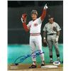Image 1 : Pete Rose Signed Cincinnati Reds 8X10 Photo (4192 Record Breaker)- PSA Hologram