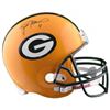Image 1 : Brett Favre Signed Green Bay Packers Riddell Mini Helmet #4- Favre Hologram