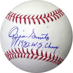 Ozzie Smith Signed Official Major League Baseball 1982 W.S. Champs (St. Louis Cardinals)
