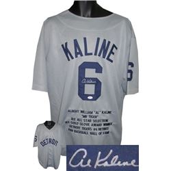 Al Kaline Signed Detroit Tigers Gray Prostyle TB Jersey W/ Embroidered Stats- JSA Hologram