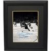 Image 1 : Bobby Hull Signed Chicago Blackhawks Vintage B&W 8X10 Photo Custom Framed HOF 1983 Custom Framed