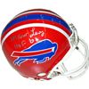 Image 1 : Marv Levy Signed Buffalo Bills Replica Mini Helmet HOF 01 Silver Sig