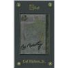 Image 1 : Cal Ripken, Jr. Unsigned Baltimore Orioles 24 Karat Gold Signature Card Career- LTD
