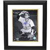 Image 1 : Yogi Berra Signed New York Yankees B&W 8X10 Photo Catching HOF 72 Custom Framed- MLB Hologram