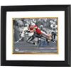 Image 1 : AJ Hawk Signed Ohio State Buckeyes 8X10 Spotlight Photo Custom Framed