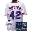 Image 1 : Bruce Sutter Signed St. Louis Cardinals TB White Prostyle Jersey Dual 79 CY & HOF 06- JSA Hologram