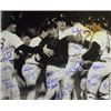 Image 1 : Marty Barrett Signed Boston Red Sox 16X20 B&W Photo (ALCS MVP) 1986 AL Champs W/ 19 Signatures