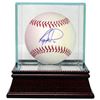 Image 1 : Ryan Howard Signed Rawlings Official Major League Baseball W/ Glass Case (Phillies)- MLB Hologram