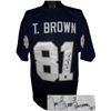 Image 1 : Tim Brown Signed Notre Dame Fighting Irish Navy Custom Jersey Heisman 87- Brown Hologram