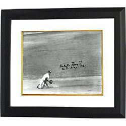 Clete Boyer Signed New York Yankees 8X10 B&W Photo Custom Framed WS Play 1961 (Horizontal-Deceased)
