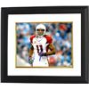 Image 1 : Larry Fitzgerald Signed Arizona Cardinals 8X10 Photo #11 Custom Framed (Horizontal White Jersey Blue