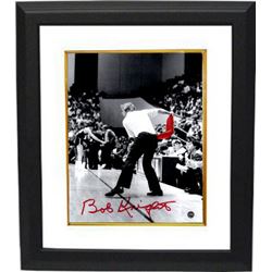Bobby Knight Signed Indiana Hoosiers 11X14 Black & White Photo Custom Framed Throwing Red Chair (Red
