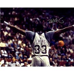 Patrick Ewing Signed Georgetown Hoyas 8X10 Photo (Arms Out)- Steiner Hologram