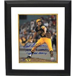 Bert Blyleven Signed Pittsburgh Pirates 8X10 Photo Custom Framed 1979 W.S. Champs & "We Are Family"