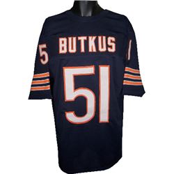 Dick Butkus Chicago Bears Unsigned Navy TB Prostyle Jersey XL