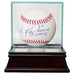 Wade Boggs Signed Official Major League Baseball 5X Batting Champ W/ Glass Case (Red Sox/Yankees)