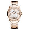 Image 1 : Chopard  Happy Sport Medium 36Mm 18Kt Rose Gold Diamond  Women Watch