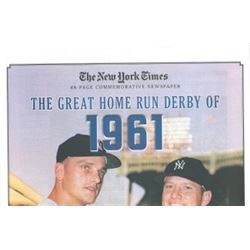 Roger Maris Unsigned New York Yankees Home Run Derby Of 1961 Greatest Moments In History New York Ti