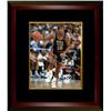 Image 1 : Magic Johnson Signed Team USA Olympic Dream Team 8X10 Photo Custom Framed (Navy Jersey Dribble)